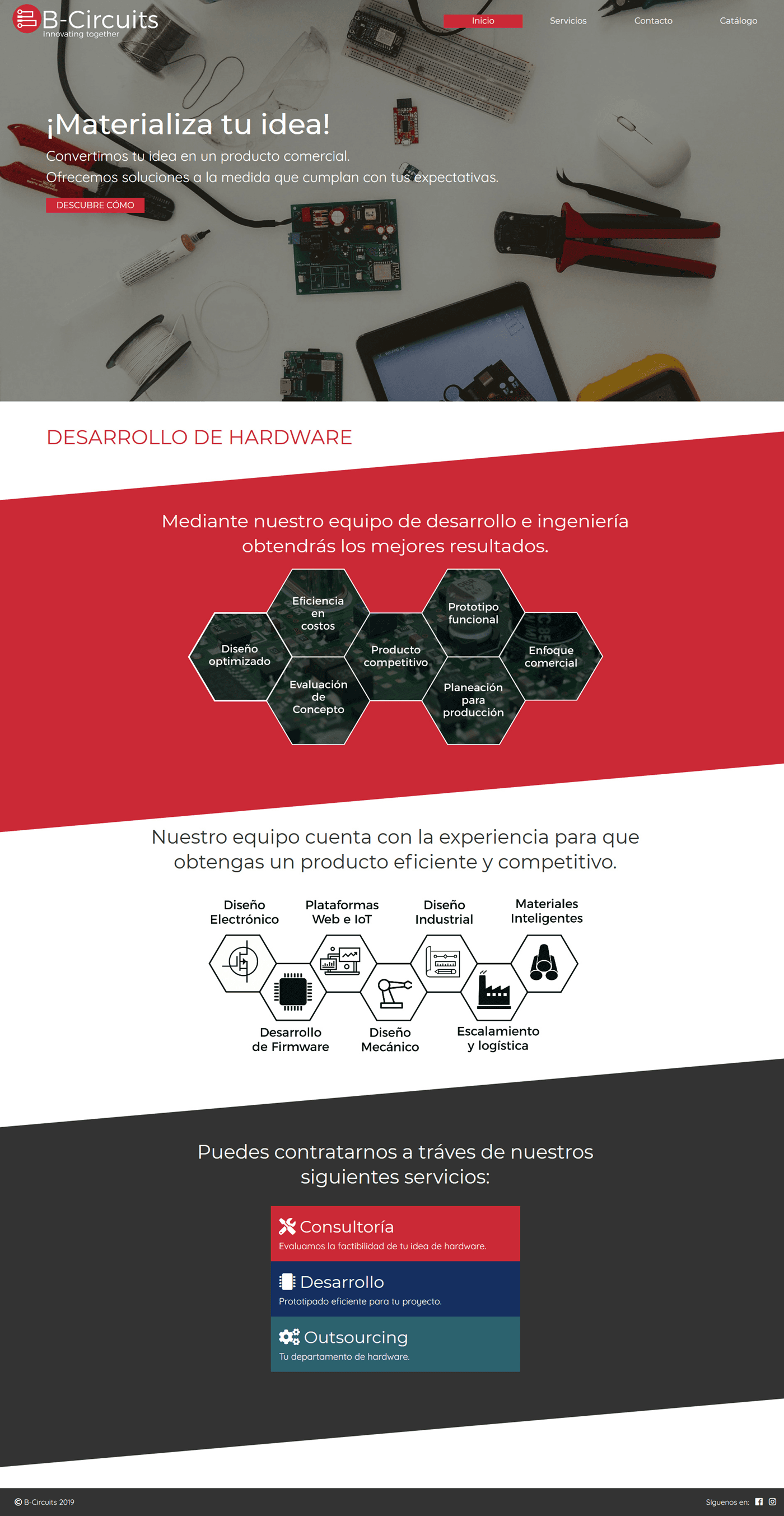 Hero section introducing B-Circuits' engineering services