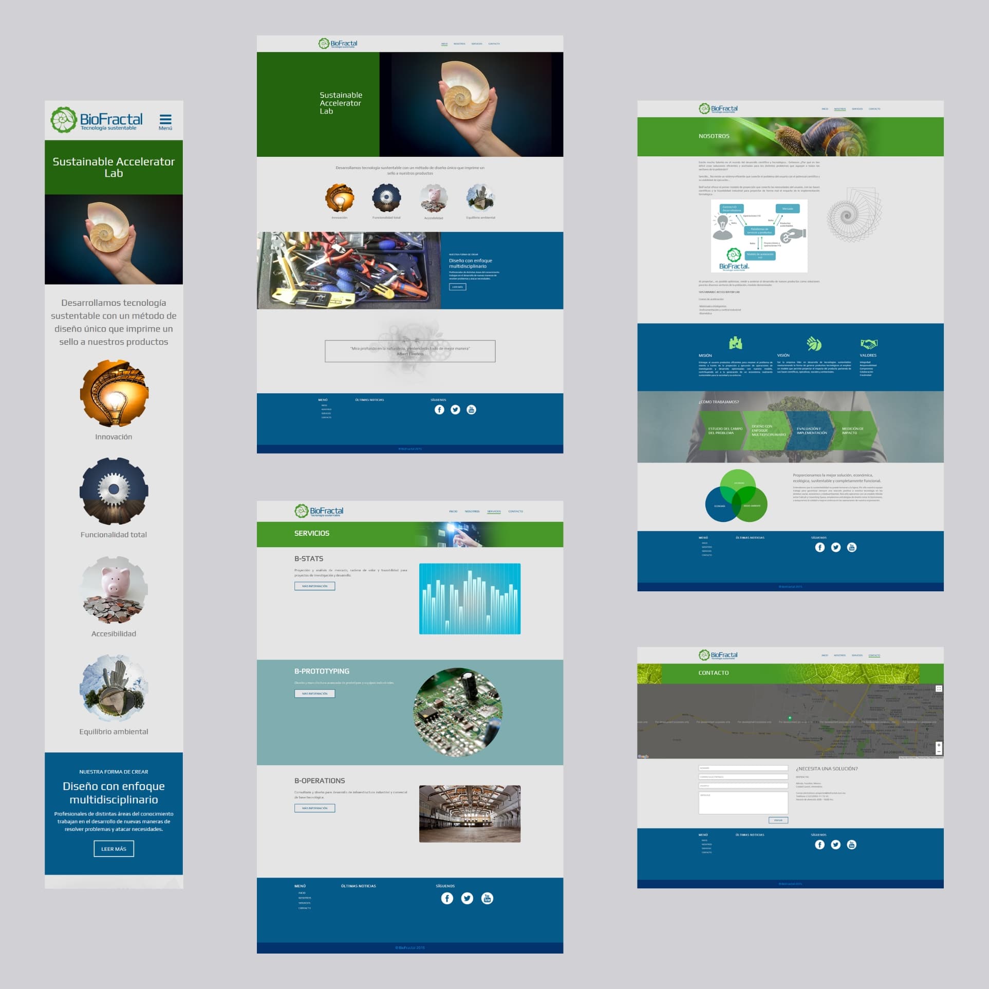 Additional sections and internal pages