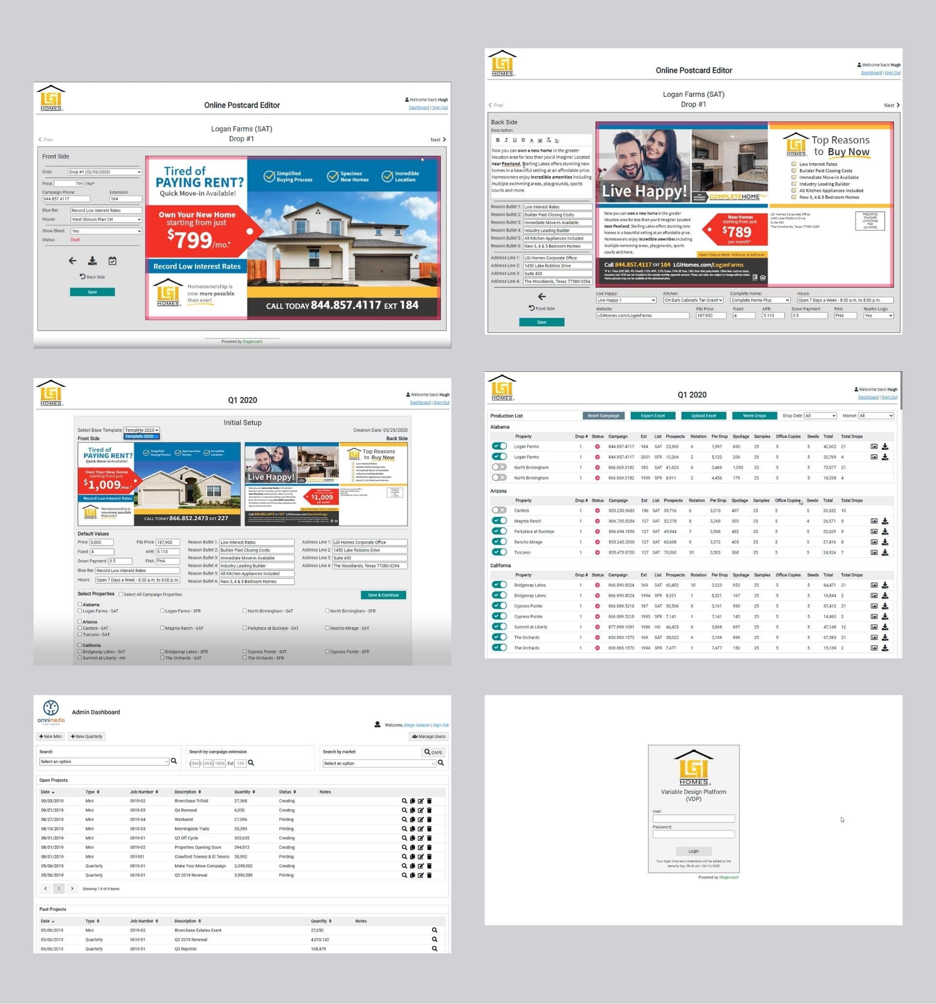 Administrative campaign sections