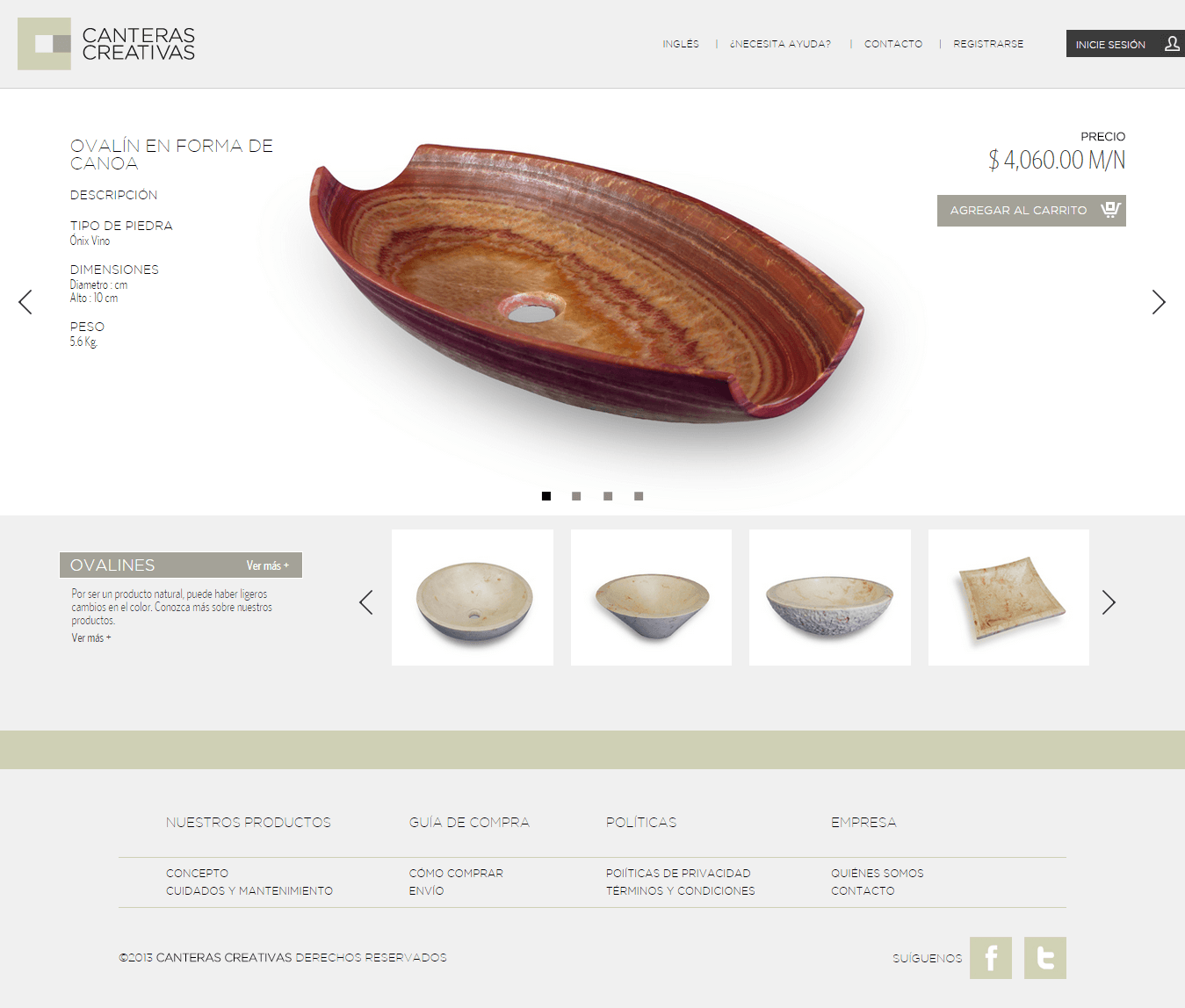 Detailed product view with specifications, pricing, and image gallery.